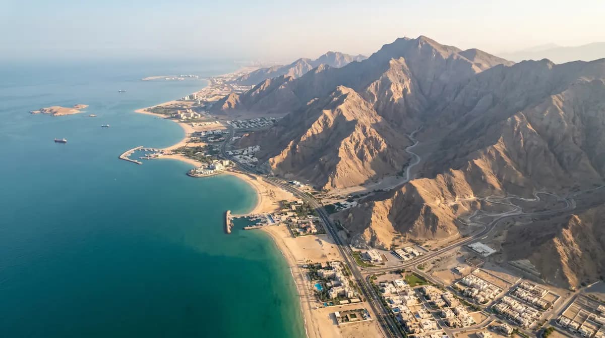 Ras Al Khaimah waterfront and cityscape